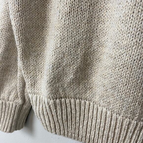 Aerie Mock Neck Sweater Blue Tan Striped Casual Cozy Pullover Size XS - Picture 4 of 11